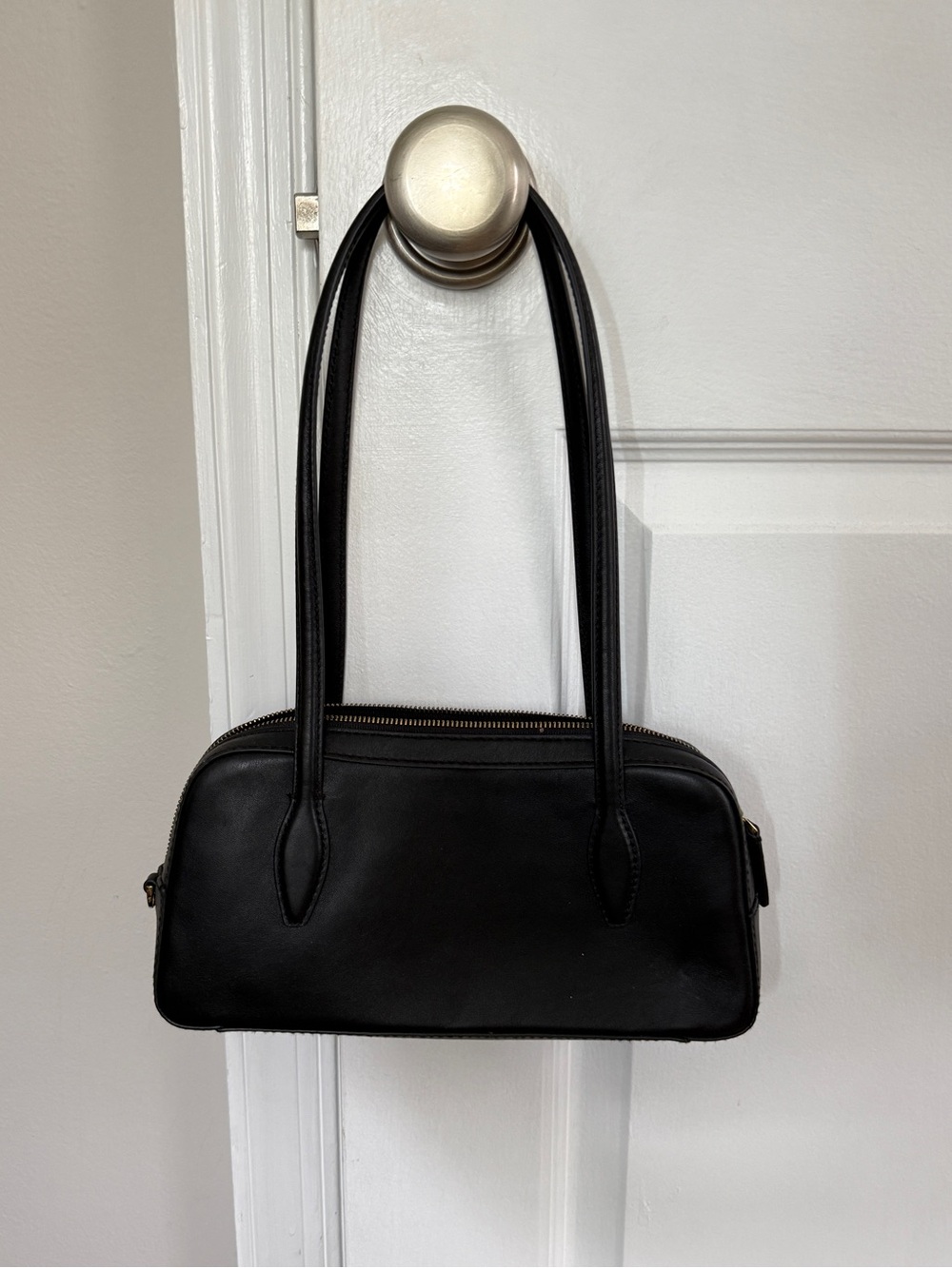Madewell Zip Top Mini Shoulder Bag | Black